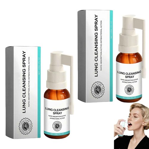Organic Herbal Lung Cleansing Spray,Cleansing Spray Breath Easy,Mucus Relief and Lung Cleanse,mullein leaf extract-2pcs