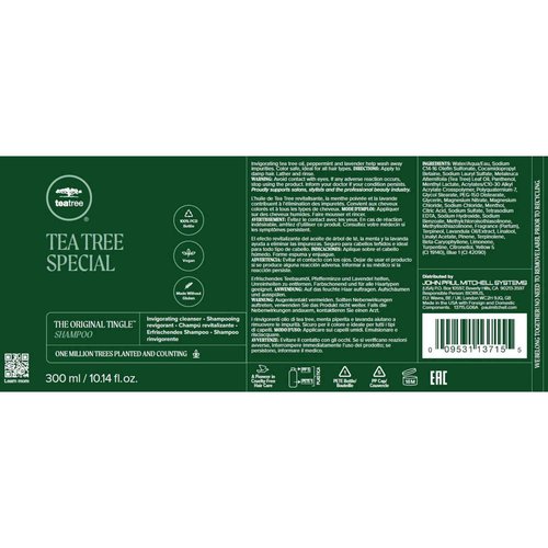 Tea Tree Special Shampoo + Lemon Sage Thickening Conditioner, Builds Body + Boosts Volume, For Fine Hair, 10.14 fl.oz.,Set