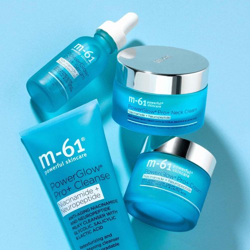 m-61 PowerGlow Pro+ Cleanse | Retexturizing, Brightening Milky Cleanser With Gentle Physical Exfoliators, Glycolic, Salicylic, Lactic Acid, 4 Fl Oz