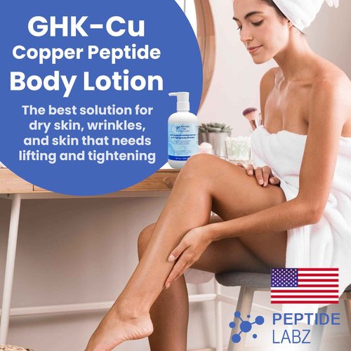 Copper Peptide & Hyaluronic Acid - Body Lotion - Anti-Aging, Skin Firming & Hydrating Formula, 10 Fluid Ounce
