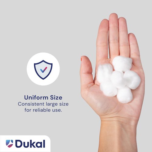 Dukal - 802 Cotton Balls, Non Sterile, Large (Pack of 2000)