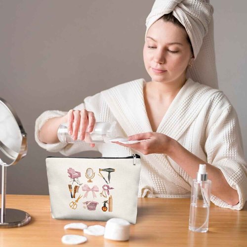 EKGJW Hairstylist Gifts Women Makeup Bag Make Up Bag, Cosmetic Bags for Hairstylists, Hairdresser Gifts for Cosmetology Student Teen Girls