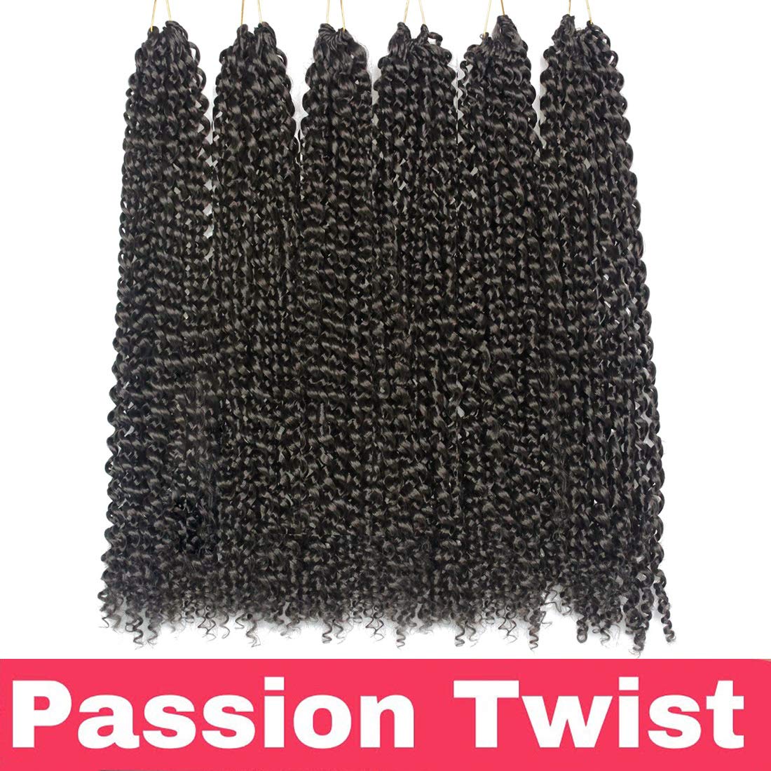 Passion Twist Hair 18 Inch Water Wave Crochet Hair for Women Curly Bohemian Braiding Hair Extensions Crochet Braids 6 Packs 4