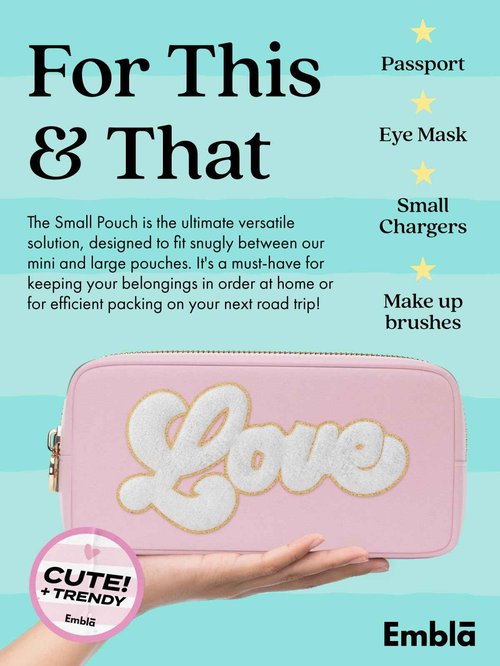 LOVE Valentine Makeup Bag Travel Cosmetics Pouch and Toiletry Bag, Nylon Zipper Pouch Purse, Cute Make Up Organizer Storage Tote for Women Girls, Travel Skincare Case, Small Makeup Bags, Flamingo