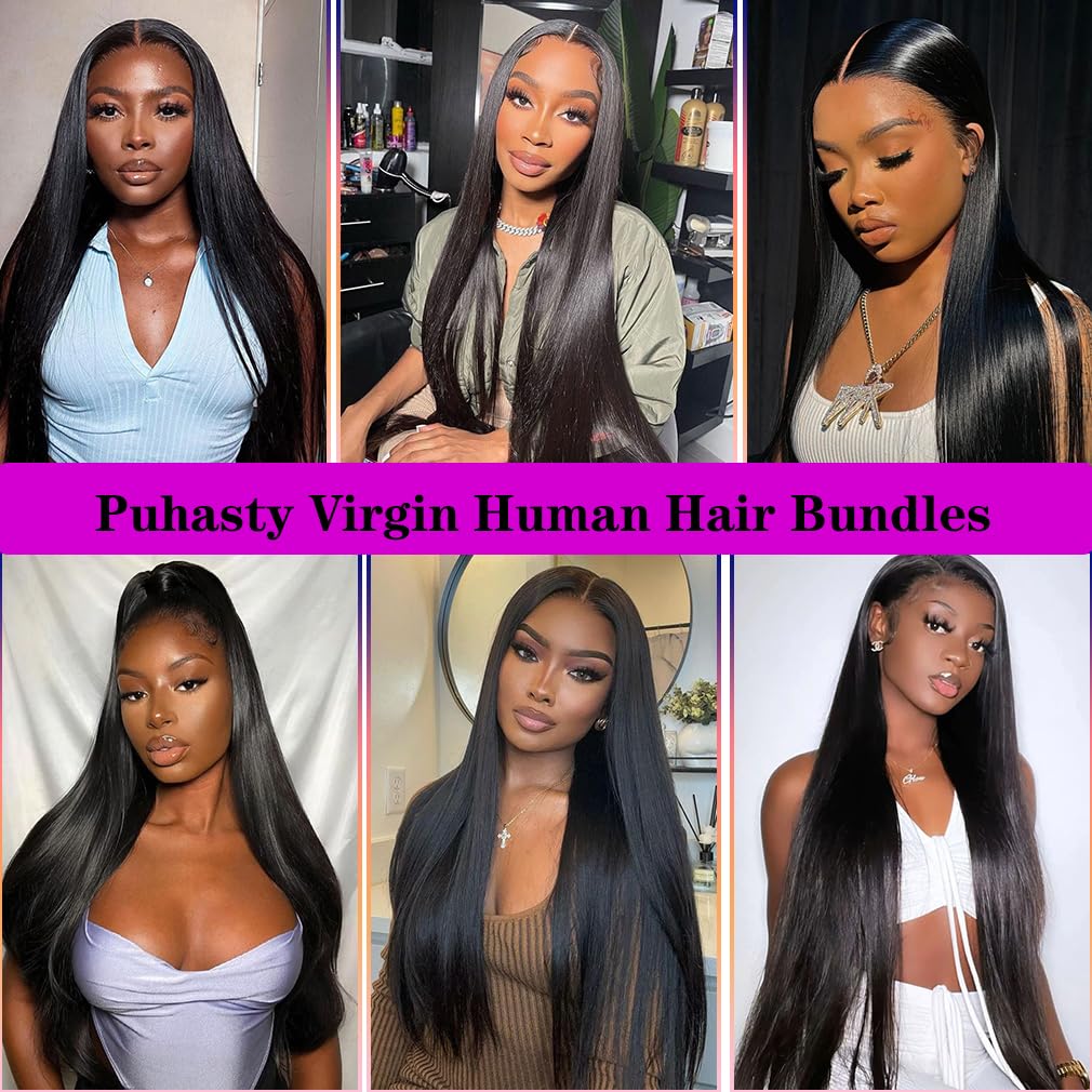 30 Inch Natural color Straight Bundles Human Hair 12A Brazilian Virgin Hair Extensions 180 Density Unprocessed Bundles Human Hair 1 Single Bundle