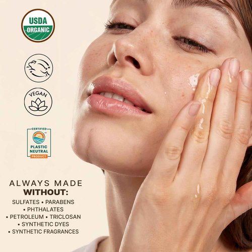 USDA Organic Face Oil – USA Made with Natural Ingredients, Brightens & Smooths Fine Lines & Wrinkles, Non-comedogenic Lightweight Facial Oil for Dry & Sensitive Skin with Moringa, Jojoba & Argan Oils