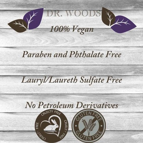 Dr. Woods Raw Liquid Black Soap, Body Wash for Men and Women, Gentle Exfoliant, Natural Cleanser for Face, Hands, and Body - 32 Fl Oz, Pack of 2