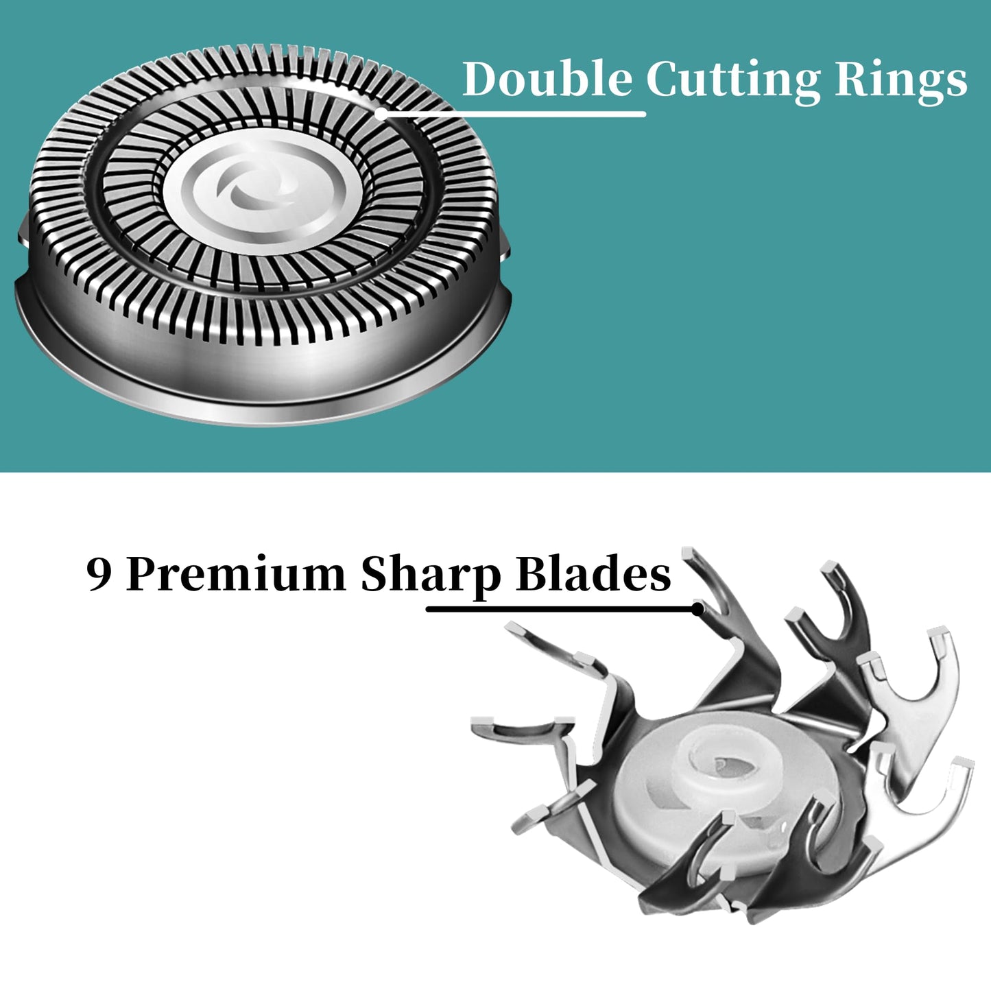 Shaver Replacement Blades for Pitbull Skull Shaver Replacement Blades,Compatible with Skull Carver Pitbull Gold PRO/Platinum PRO/Silver PRO Pitbull Gold Replacement Blades 4 Head,with Brush,8 Pcs.…