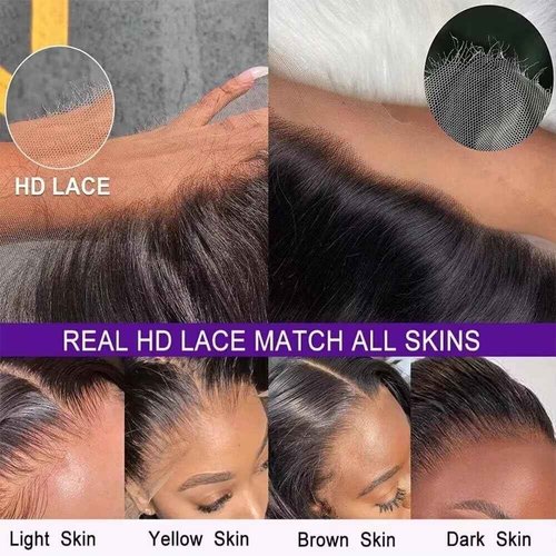 Enivuoso 13x4 Human Hair Bob Wig Lace Front Pre Plucked Pre Cut Transparent Lace Front Wigs Human Hair for Black Women Short Straight Bob Wigs No Glue Lace Closure Wigs (Natural Black-130%, 10 Inch)