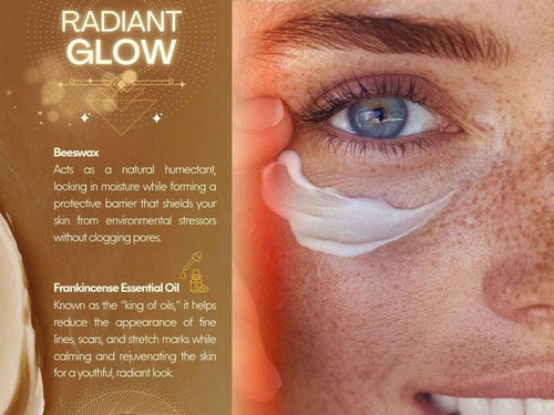 Shal Radiance Organic Face Cream For Dry Skin, Beef Tallow Skin Care, Tallow Moisturizer, Organic Ingredients, Natural Face Moisturizer, Tallow Butter, Balancing Formula, Made in USA (1 ounce)