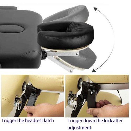 Aluminium Universal Massage Table Face Cradle Cushion, Adjustable Massage Chair Spa Bed Headrest Face Pillow Support, Elastic Memory Foam Face Pillow Set Massage Table Accessories Massage Equipment