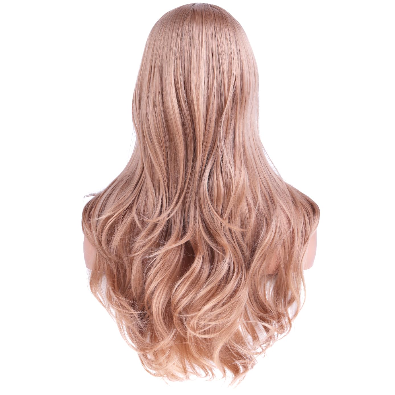 BERON Blonde Ginger Wigs Long Wavy Wig for Women Natural Curly Heat Resistant Synthetic Hair Wigs for Cosplay Party Daily or Used