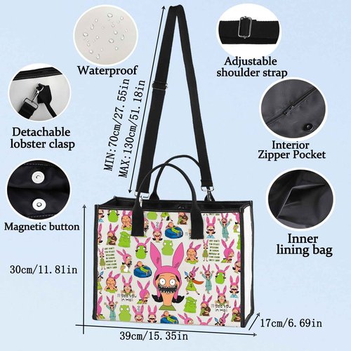 LEVLO Louis Cosmetic Bag Belcher Fans Gift Bob Family Zipper Pouch Bag Louis Cartoon TV Show Merchandise (I'll See You LT)
