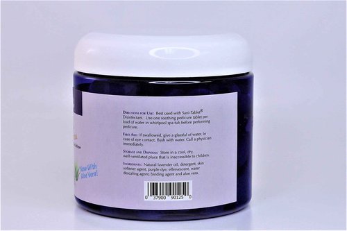 Sanicare - Pedicure Tablets for Foot Soaks, Whiten Nails, Softens Skin with Aloe Vera, All Natural, Vegan, 150 count (Lavender)