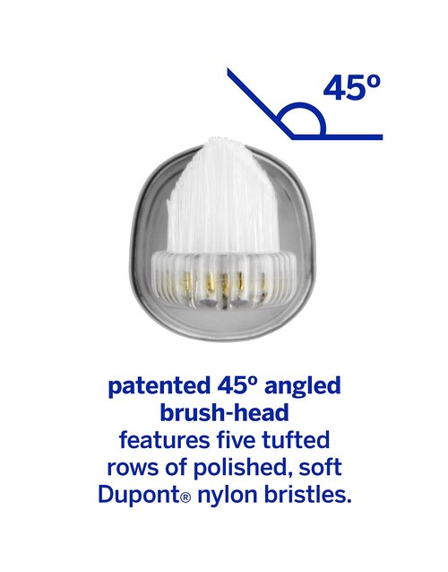 Supersmile Replacement Brush Heads for Zina45 Sonic Pulse Electric Toothbrush, Silver (Pack of 2)