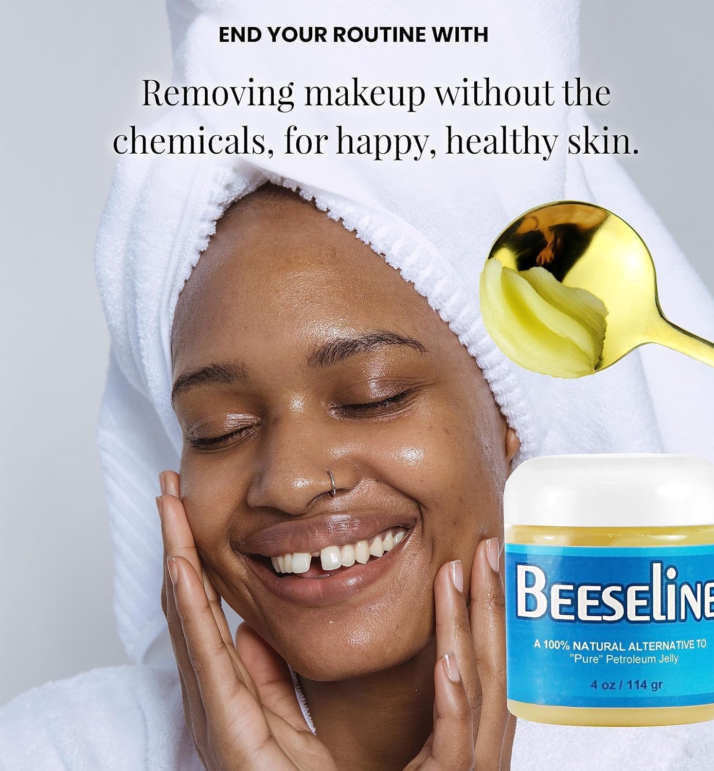 Beeseline Original - 100% Natural & Hypoallergenic Alternative to Petroleum Jelly - Lips, Hands, Baby, Makeup Remover and More (2 Ounce)