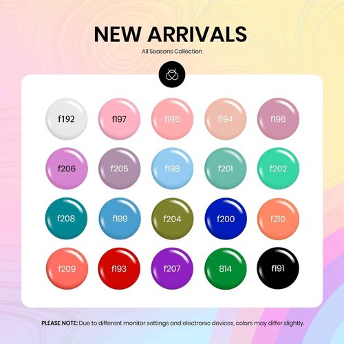 Beetles Gel Nail Kit 504Pcs Medium Almond Nail Tips with 20 Colors Gel Nail Polish Set