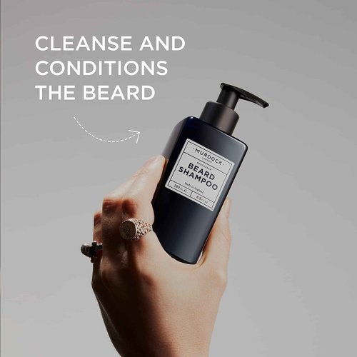 Murdock London Beard Shampoo for Men – Sulphate-Free, pH-Balanced Natural Beard Wash for Softening, Beard-Druff Prevention & Skin Comfort – Barber-Approved, Natural Oils for Hydration (8.5 fl. oz.)
