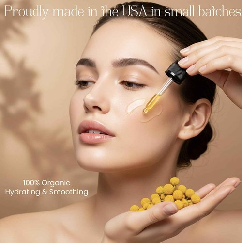 100% Organic Paracress Flower Spilanthes Facial Oil Serum for Face MCT Coconut Oil Infused with Paracress Spilanthes Acmella Oleracea Flowers for Anti-Aging Anti-Wrinkle Moisturizing Miracle 1 Fl Oz
