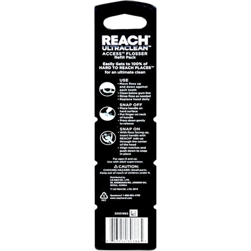 Listerine Ultraclean Access Flossers Disposable Heads Fresh Mint Crystals 28 Each (Pack of 6)