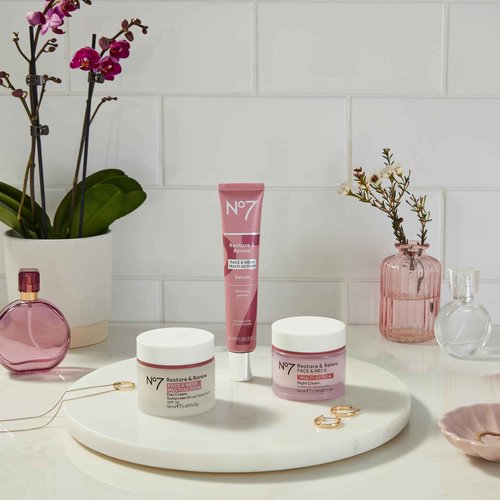 No7 Restore & Renew Multi Action Face & Neck SPF 30 Day Cream - Firming & Hydrating Face Moisturizer with Hyaluronic Acid to Help Reduce the Appearance of Wrinkles - Fragrance-Free (1.69 Fl Oz)