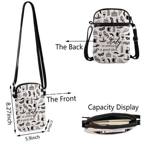 Italy Travel Gift - Always A Good Idea Bag for Traveller - Zipper Pouch Makeup Bag (Italy CR)