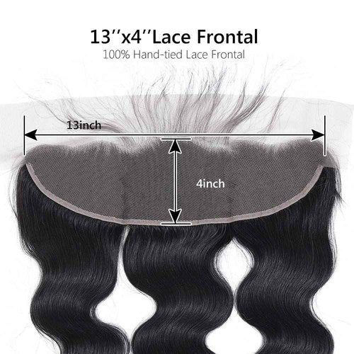 XSY 13x4 HD Lace Frontal Closure Ear To Ear Body Wave Human Hair Frontal Closures Virgin Brazilian Human Hair Invisible Clear HD Film Lace Frontal 14 Inch