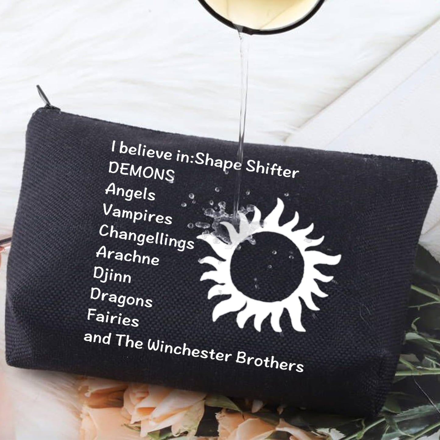 G2TUP the Winchester Brothers Halloween Cosmetic Makeup Bag Funny Accessories Pouch Fans Gifts (Winchester Brothers Black)