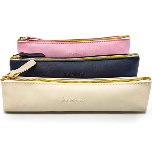 Aspamms 3PCS Small Makeup Bag for Purse, Mini Portable Cosmetic Bags for Women, Coin Purse Lipstick Cosmetic Accessories Leather Organizer, Small Travel Kit Storage Pouch