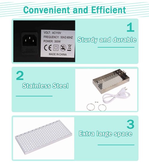 Sterilizer for Nail Tools, High Temperature Metal Clean Box for Spa Salon Barber Shops Salon Hairdressing Tool Earrings, Dry Heat Autoclave Machine 110V 300W 1.2L with Timer Black