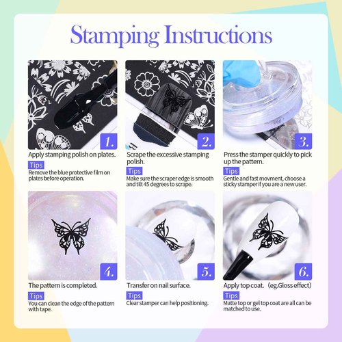 Born Pretty Nail Art Stamping Polish Halloween Nail Polish Set Manicure Print Nails Polish for Stamping Plates 24 Colors Bulk Nail Polish Set Gift Collection