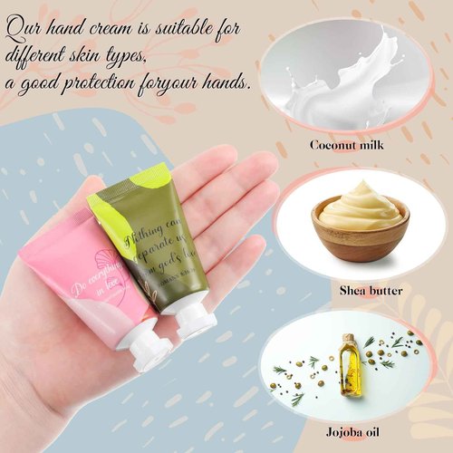 36 Pcs Christian Hand Lotion Bulk Gifts for Women Bible Verse Mini Travel Hand Cream Religious Thanksgiving Christmas Gift for Church Members Prayers Teachers Coworkers Homeless