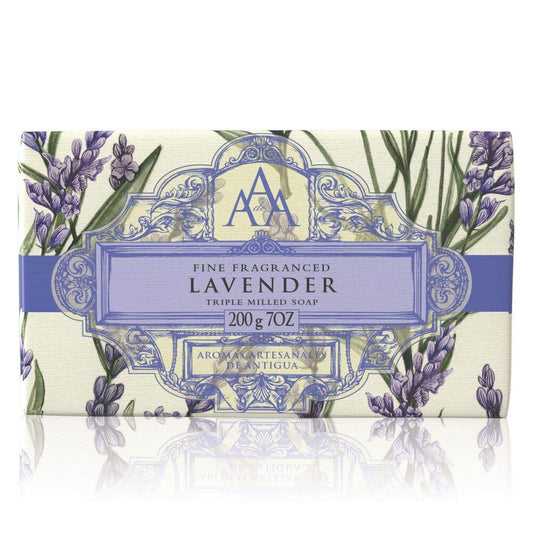 AAA Floral - Triple-Milled Luxury Soap Bar - Lavender - 200 g / 7 oz (SLS and Paraben Free)