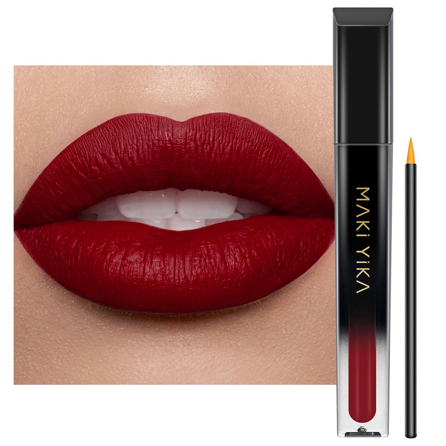 MAKI YIKA Dark Red Lipstick for Women Color Stay Long Lasting Lipsticks, No Smudge Matte Liquid Lipstick Transferproof Cruelty-Free Lip Color | PARTY GO