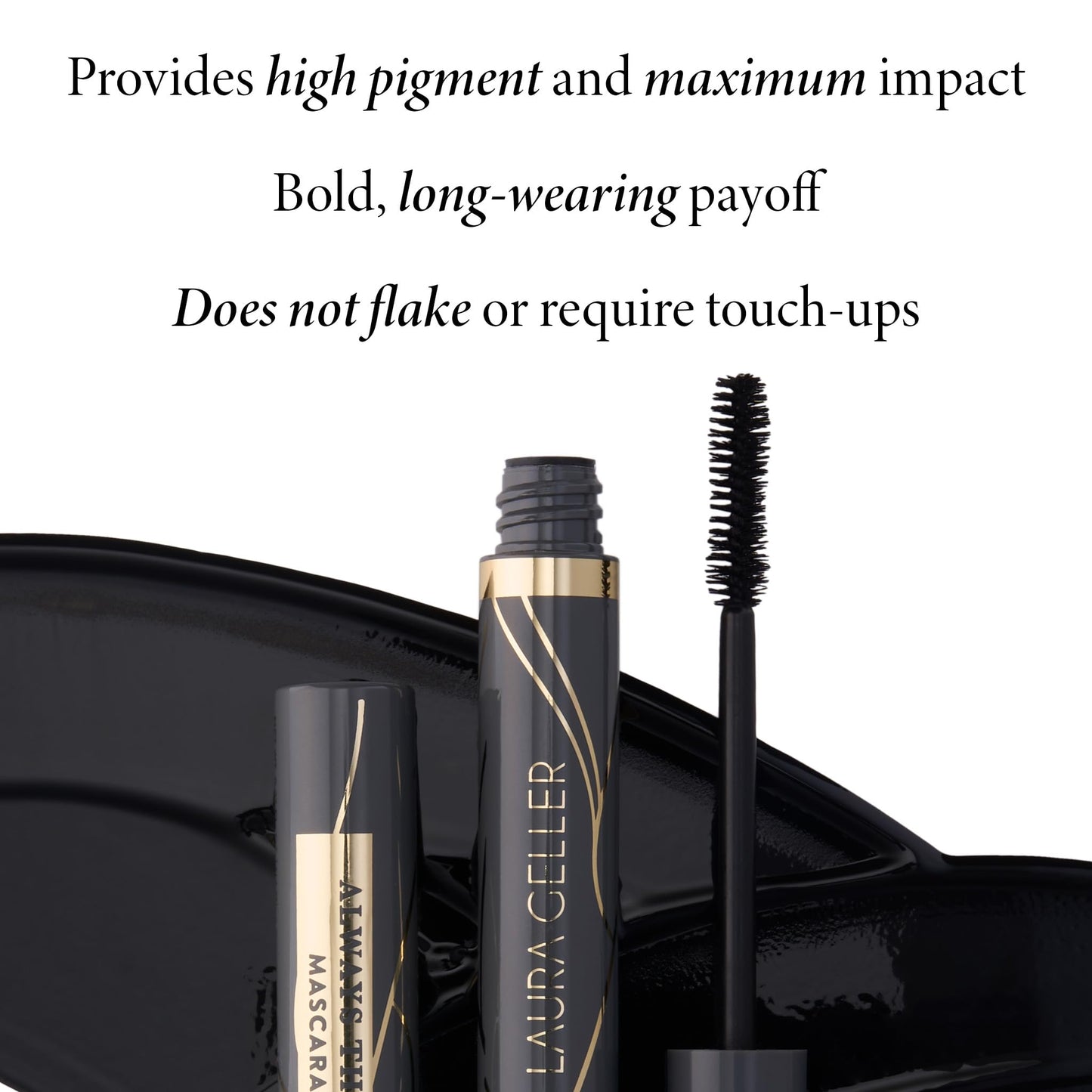 LAURA GELLER NEW YORK Always There Lengthening + Waterproof Mascara | Long-Lasting Mascara for Volume and Length Duo