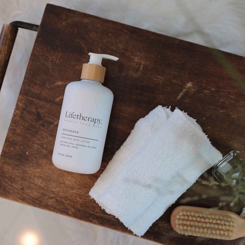 Lifetherapy Hydrating Body Lotion – Grounded | Clean, Skin-Loving Product| Vegan & Gluten Free | Lightweight | Thoughtfully Crafted Fragrance 12oz
