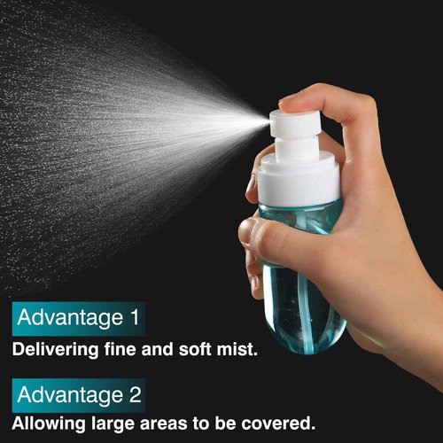 Gungtien Small Spray Bottle Travel Size,3 Pack 2oz Mini Travel Bottles Refillable Empty Plastic Containers Leak Proof for Perfume Toners Rose Water Cosmetics