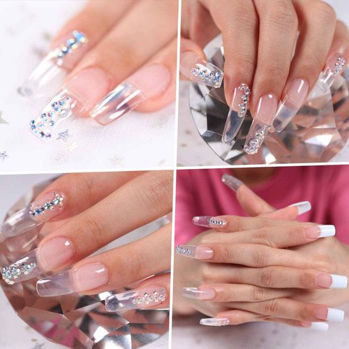 Makartt Nail Decorations Kit with Nail Extension Gel Clear Builder Gel Bundle