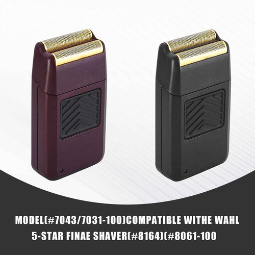Pro 5 Star Series Finale Shaver Replacement Foil and Cutter Bar Assembly Compatible with wahl Shaver Model 7031-100/7043-100-For men's shaving- 3PCS Black