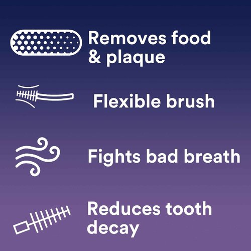 DenTek Battery Powered Easy Brush Plaque Control Interdental Cleaners, Tight, 16 Count, 6 Pack