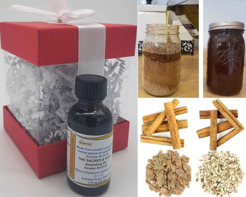 BIBLE N Beautyoils Exodus 30:22-25 Sacred and Holy Anointing Oil, Made From Scratch With Myrrh, Calamus, Cinnamon, Cassia, and Olive Oil Herbal Spices and Essential Oils for Healing Prayers - 1 fl oz