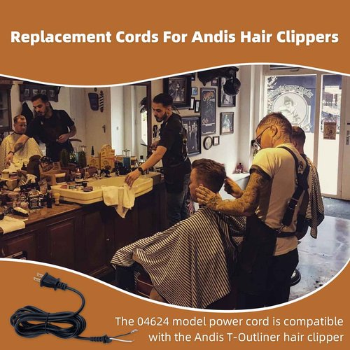 04624 Trimmer Cord Replacement for Andis T-Outliner Clippers Hair Trimmer (2 Wire)