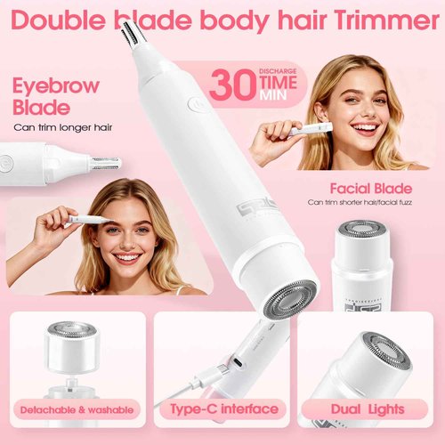 DSP Epilators Hair Removal for Women, Eyebrow Trimmer for Women, 2 Speeds Hair Removal, Facial Hair Trimmer for Legs Face Bikini Arms, Face Shavers