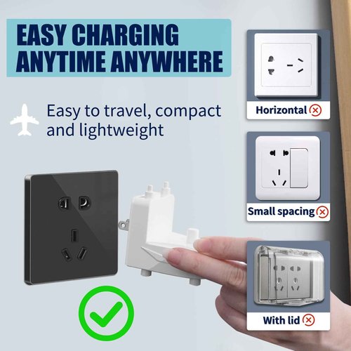 Wireless Charger Only for AquaSonic Black/Vibe Series, Wall Chargre Waterproof - White