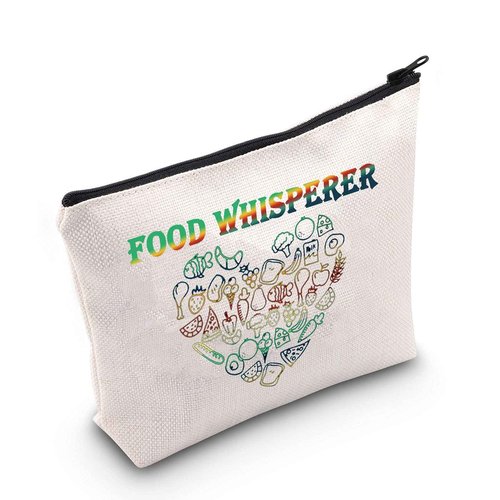 POFULL Registered Dietitian Gifts Dietitian Thank You Gift Dietitian Nutritionist Gifts Food Whisperer Cosmetic Bag RD Registered Dietitian Gifts (Food Whisperer bag)