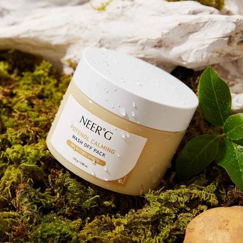 NEER°G Potenol Calming Wash Off Pack 3.88oz (110g) Soothes Sensitive Skin, Calm with Panthenol