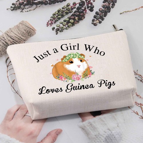MEIKIUP Guinea Pig Cosmetic Bag Guinea Pig Lover Gift Cavy Mom Gift Who Loves Guinea Pigs Makeup Bag Travel Bags (Guinea Pig Bag)