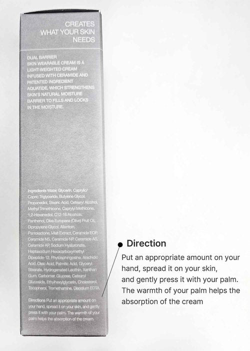 celimax Dual Barrier Skin Wearable Cream | Long Lasting Cream Face Moisturizer with Ceramides, Hyaluronic Acid, Moisturizing, Hydrating, Soothing, Repairing, Day & Night Cream, 50ml