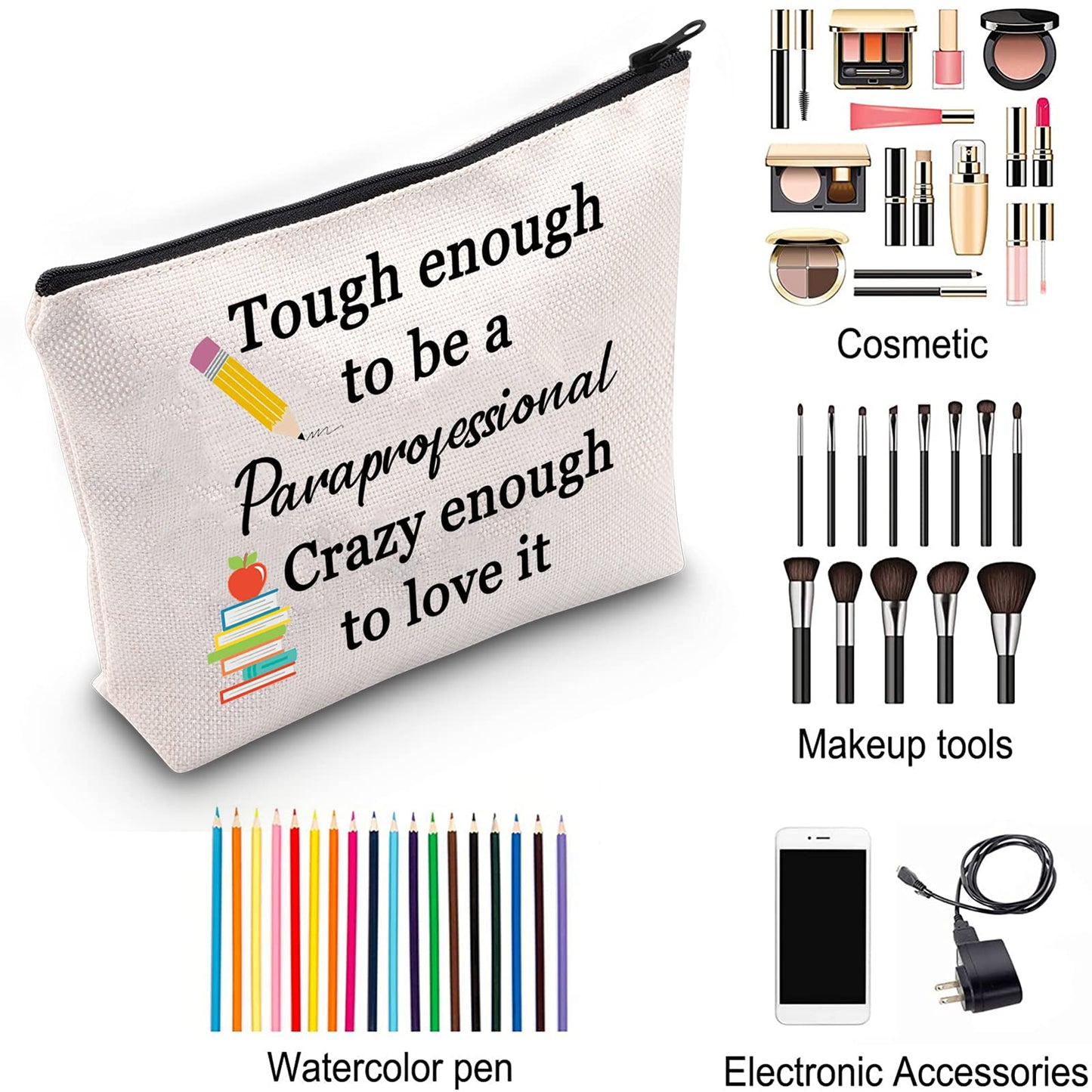 ZJXHPO Paraprofessional Survival Kit Paraprofessional Appreciation Gift Touch Enough To Be a Paraprofessional Crazy Enough To Love It (Touch PARA)