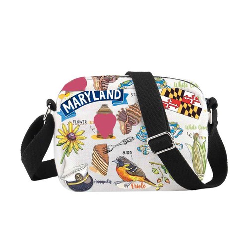 PWHAOO Maryland State Souvenirs Gift Maryland Makeup Bag Maryland Home Cosmetic Bag Maryland Tourism Gift Maryland Vacation Gift (Maryland BC)
